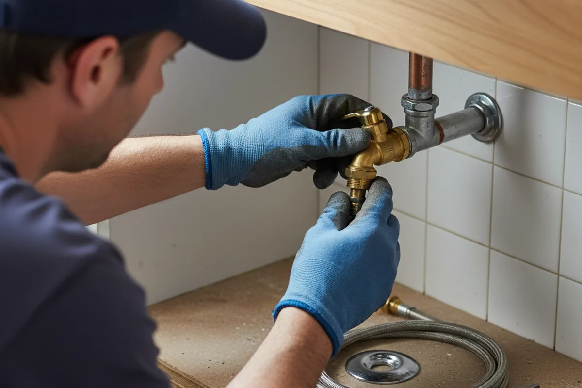 Shutoff valve and fitting work during Faucet and Fixture Repair in Vandiver